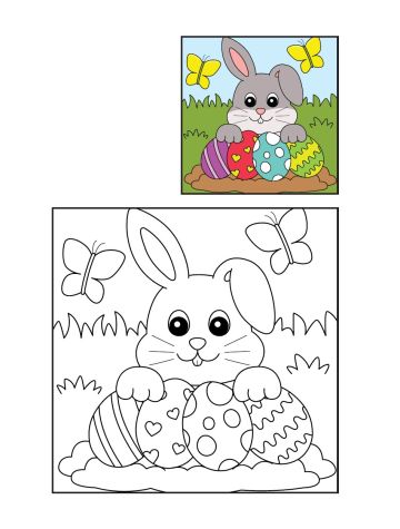 ВЕЛИКДЕН. Книжка за оцветяване със стикери за яйца.