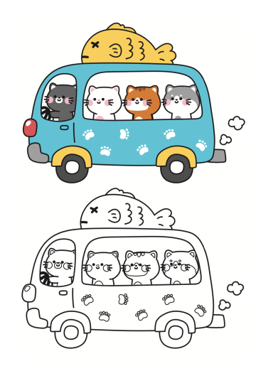 Книжка за оцветяване: Kawaii